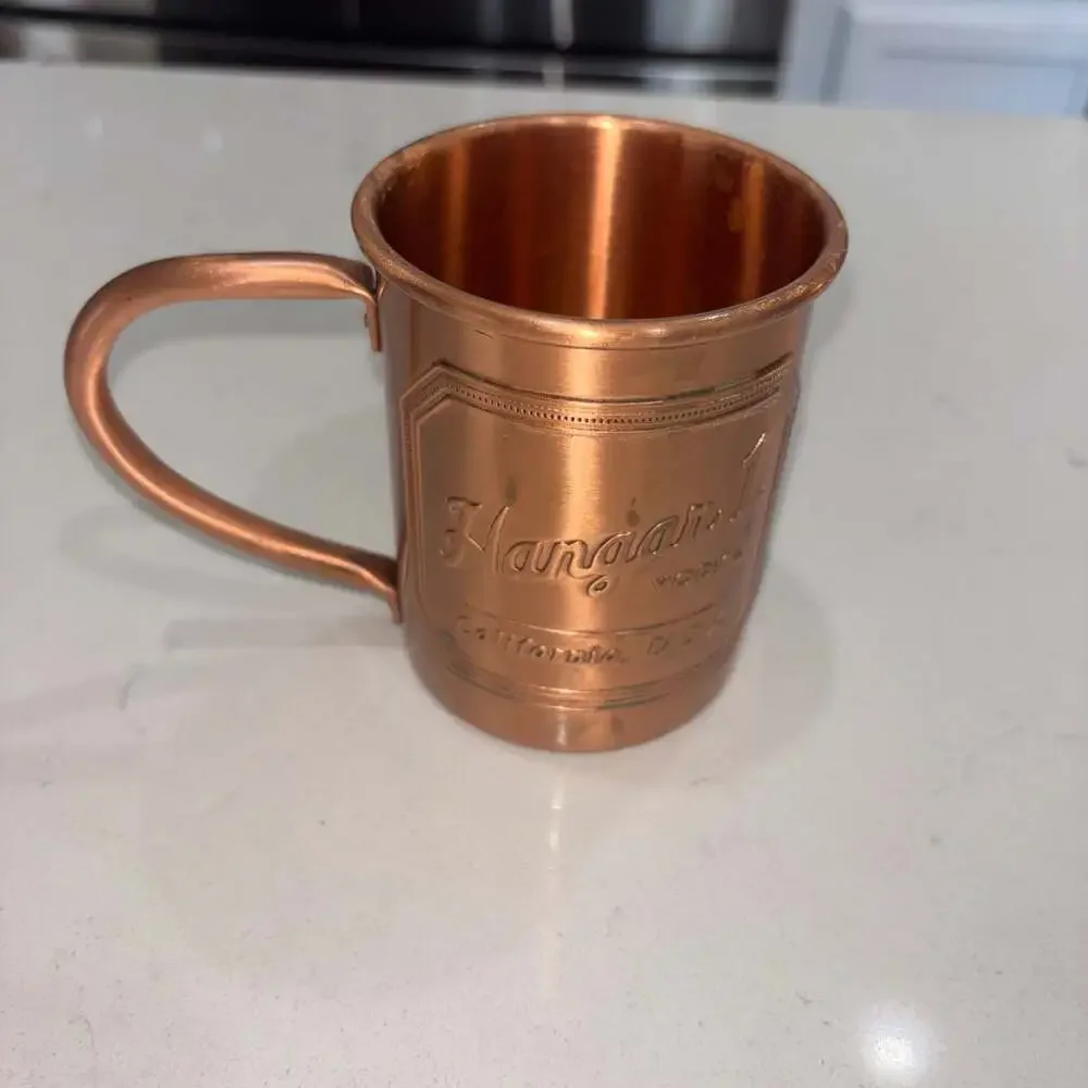 Hangar 1 Vodka Embossed Solid Copper Moscow Mule Mug